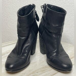 rag & bone boots ankle booties sz 9 EU 39.5 Black Heeled Newbury style